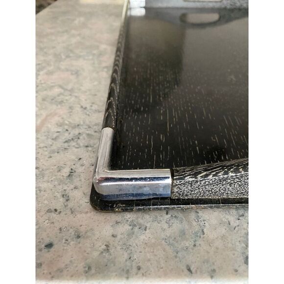 Black with Silver Serving Display Tray - Picture 6 of 10